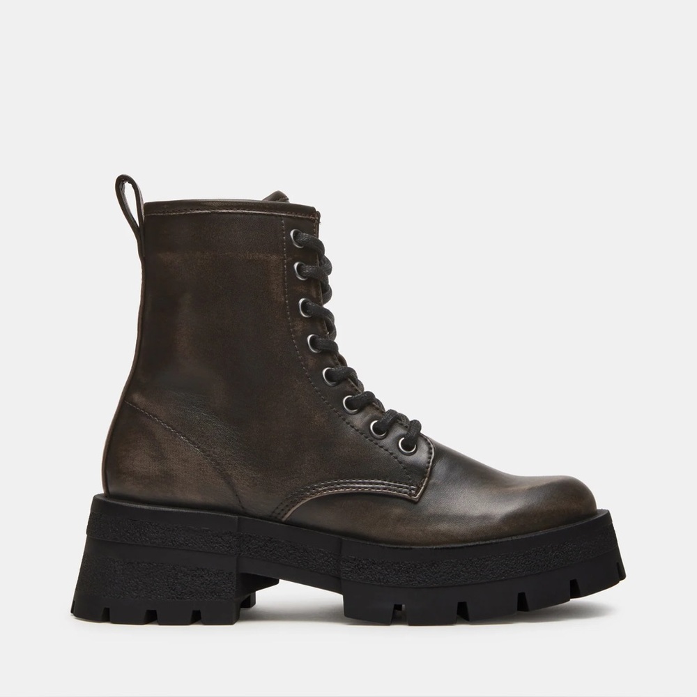 Steve Madden Rascal Combat Boots, Size 9 - Picture 2 of 12